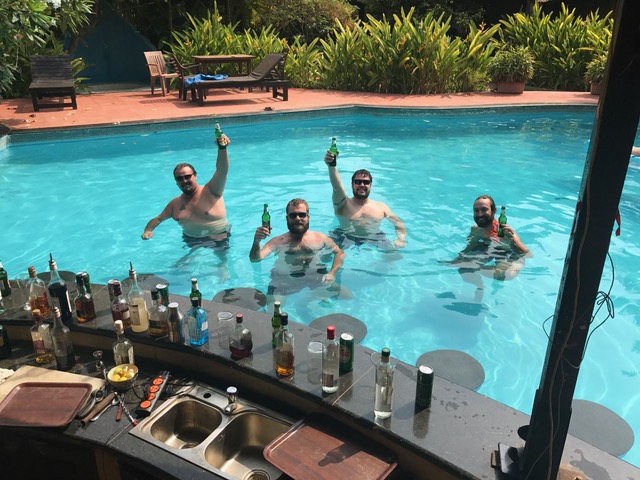 At the pool
