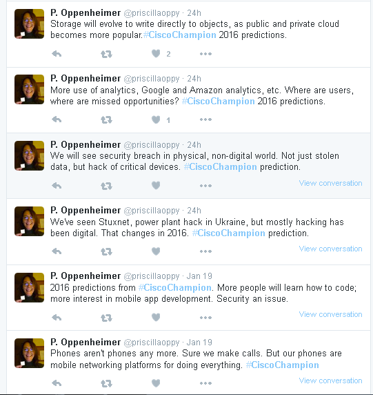 Live Tweets #ciscochampion