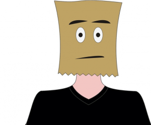 Workplace Experiences- #TurnOnVideo – It’s No Longer Optional. cartoon man with bag on his head