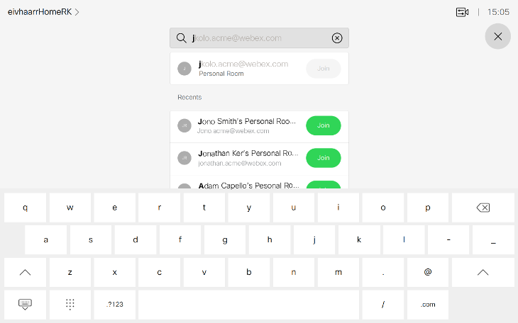 PMR e dispositivi collegati a Webex Edge per dispositivi tramite il pulsante Accedi a Webex