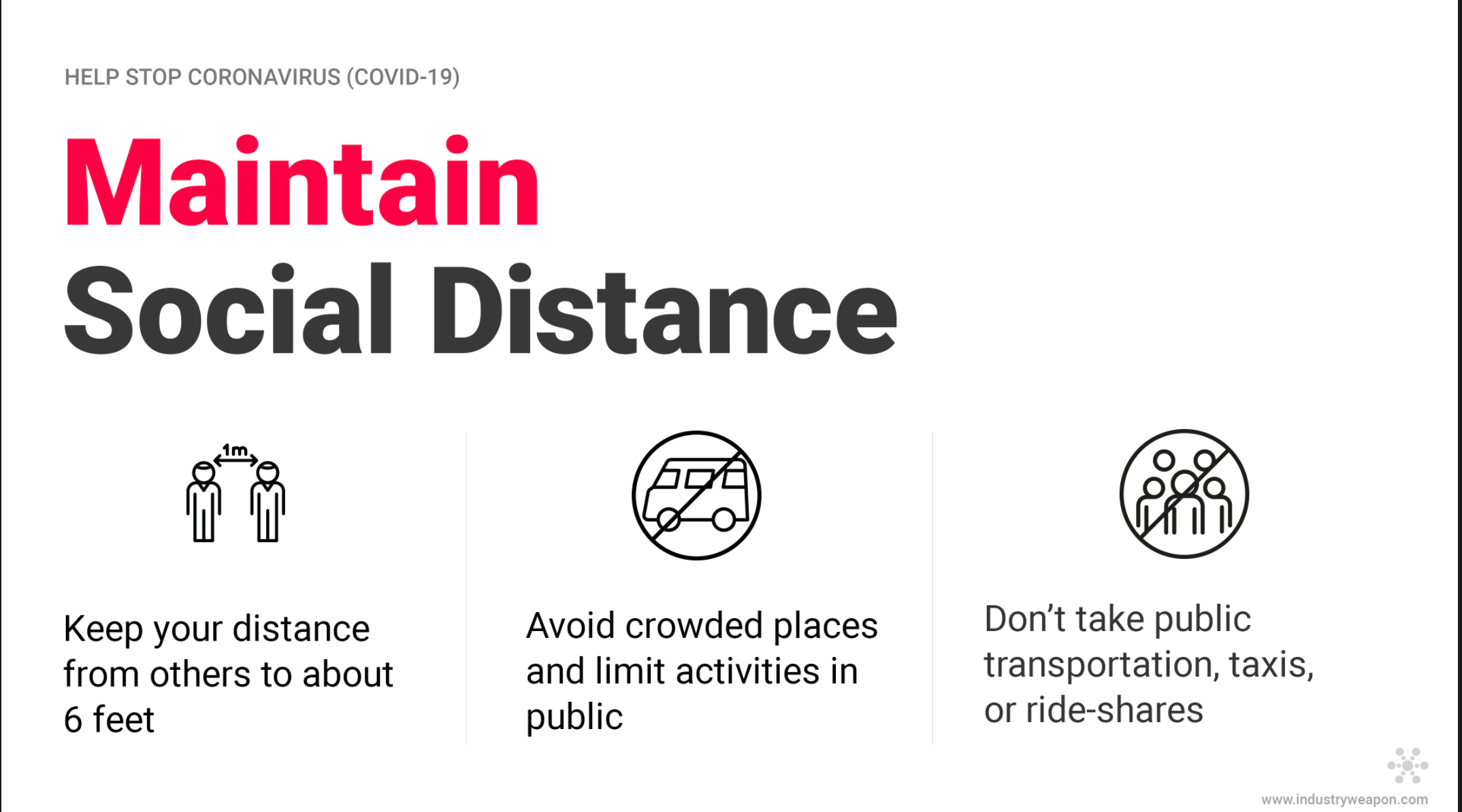 Maintain social distance sign