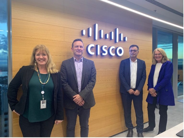 Members of Cisco Networking Academy with staff from TAFE NSW