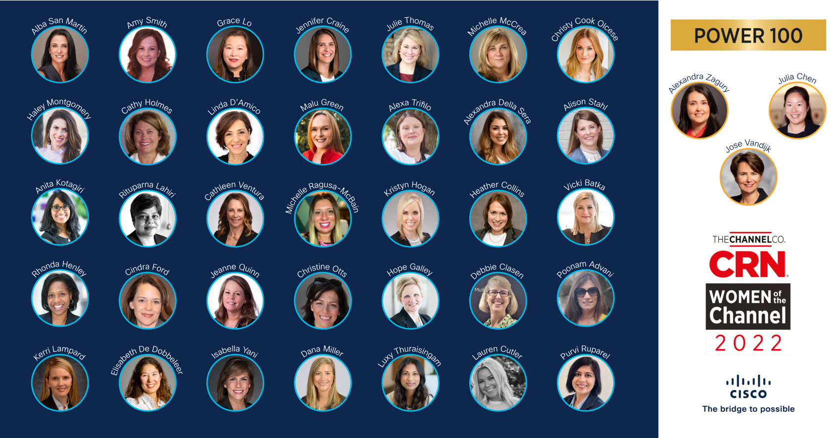 Record 38 Cisco Leaders Make CRN’s 2022 Women of the Channel List