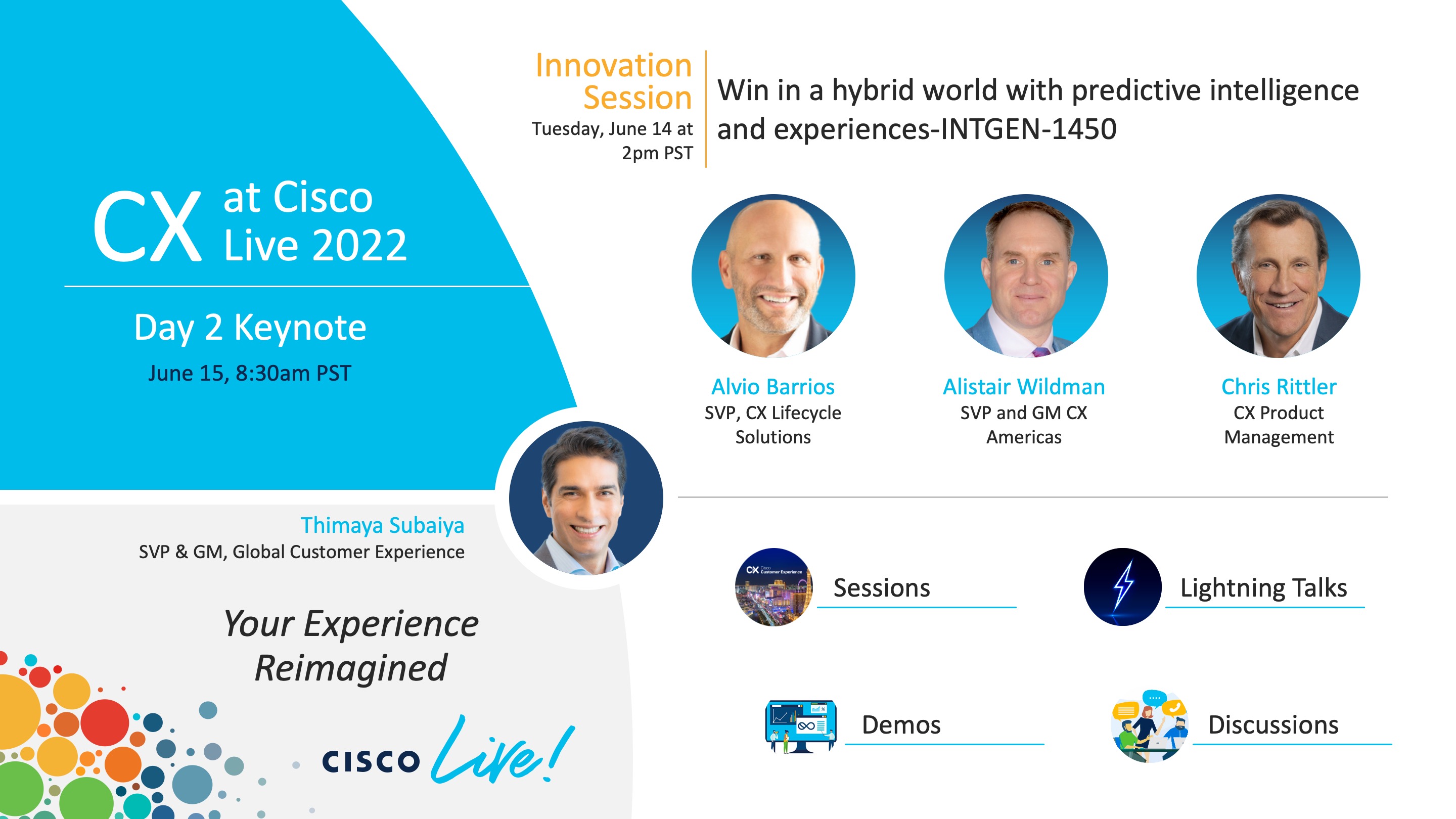 Cisco Live 2022 keynote "Your Experience ReImagined"
