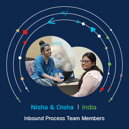 Nisha & Disha, India, Inbound Process Team Members 