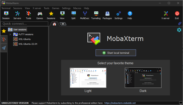 WSL and MobaXterm