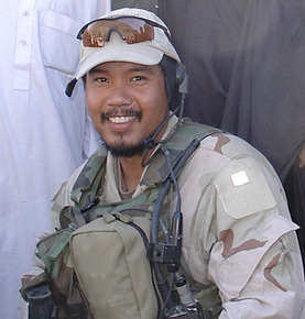 A man in military clothing