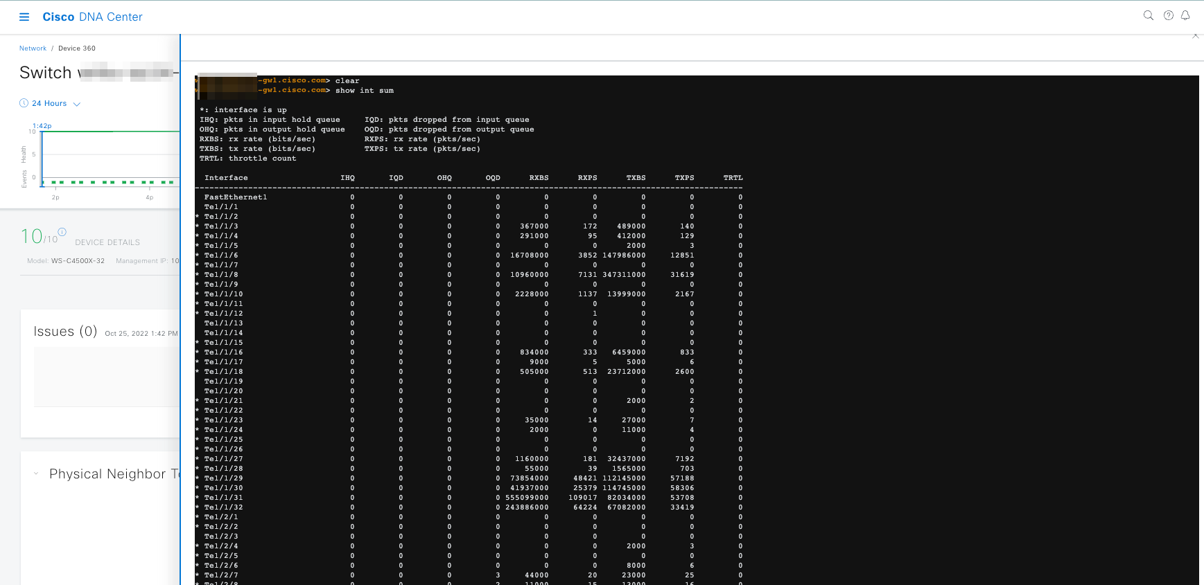 Example of CLI command runner for legacy device