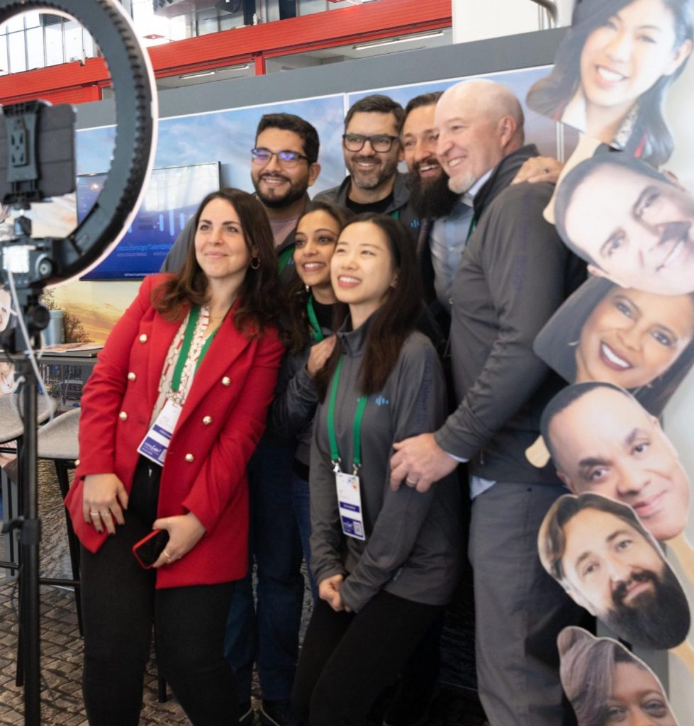 Having fun while walking around is all part of the charm at Cisco Live! EMEA. Oliver Tuszik, SVP of Partner Sales took a few moments to share some laughs and snap a few photos with the team. He told them how he the Talent Bridge program is positioned as a key element of the #AgeofthePartner.