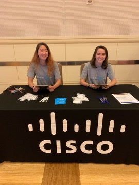 Cisco recruiters at job fair