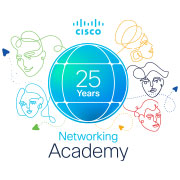 25th anniversary Networking Academy logo