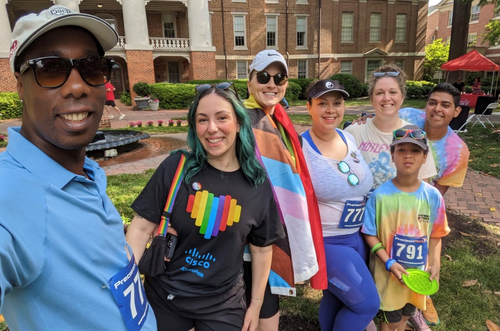 Group shot of Brielle with other members of Cisco's PRIDE ERO. 