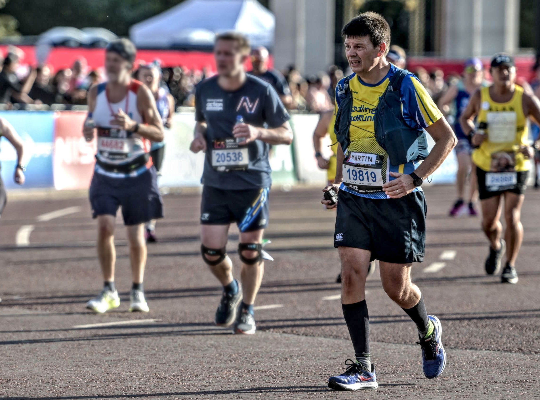 Martin L. running in a marathon. 