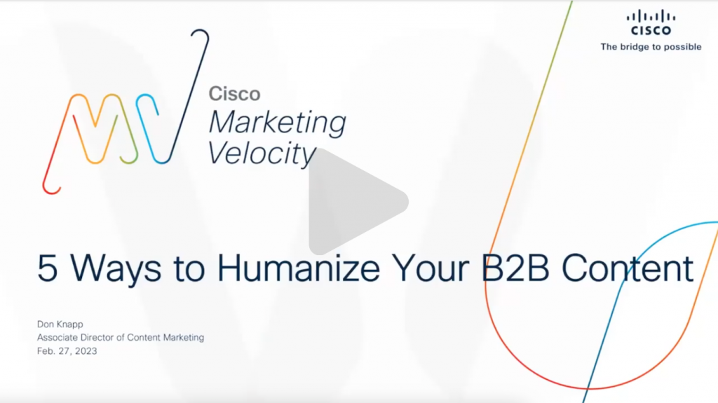 5 ways to humanize your b2b content video image