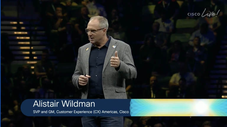 Alistair Wildman, SVP and GM of Cisco Customer Experience (CX) at Cisco Live 2023