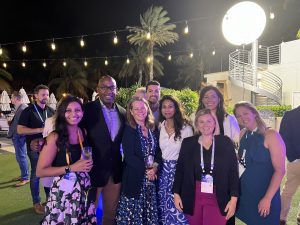 Nish Parkar, Rodney Clark, Jeanne Quinn, Roberto Lisci, Luxy Thuraisingam, Ashley Miranda, Christine Otts, and JoAnn Tillman at Cisco Partner Summit 2023