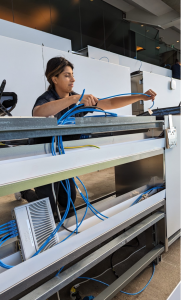 Noor cabling the Stadium