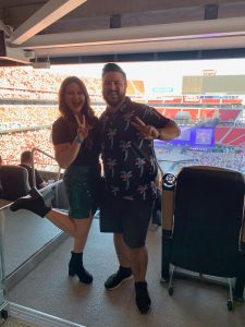 Image of Scott Sardella and his wife at the Taylor Swift concert at Levi's Stadium