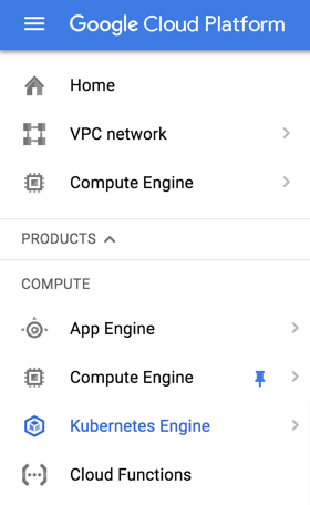 The first step is to login to the GKE utility within your Google Cloud Platform console