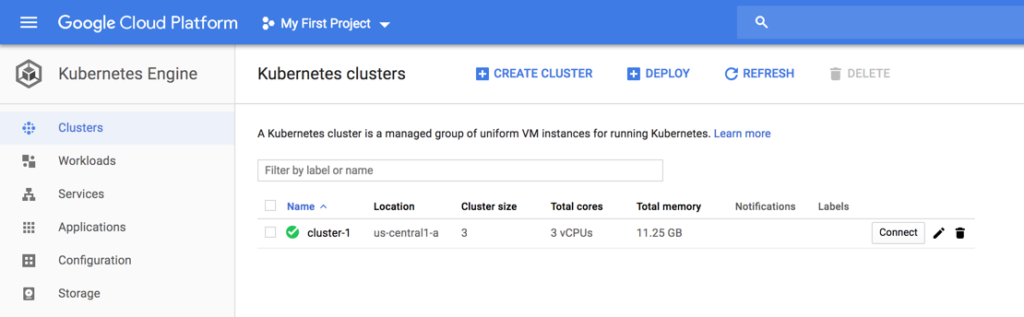 Create your cluster
