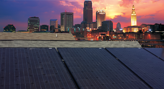 Ali Ahmed's new solar installation in Cleveland, Ohio.