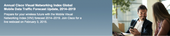 Annual Cisco VNI GLobal Mobile Data Traffic Forecast Update