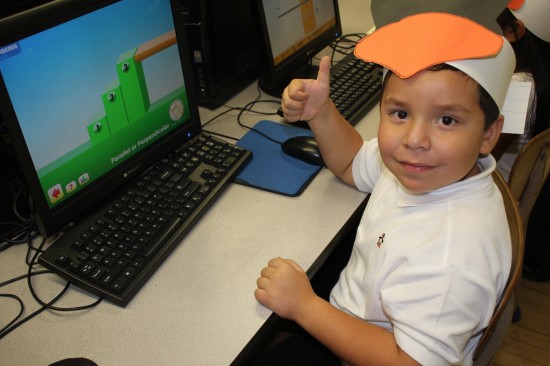 Boy giving thumbsup