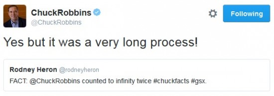 Chuck Robbins Responds to a Chuck Fact