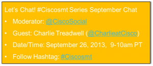 Let's Chat! #Ciscosmt Series Measurement Twitter Chat
