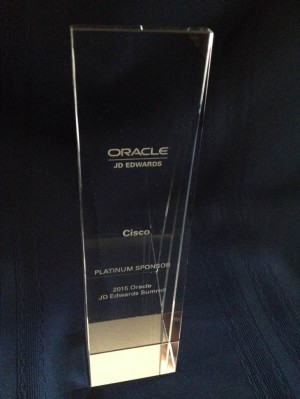 Oracle JD Edwards Top Platinum Sponsor Award
