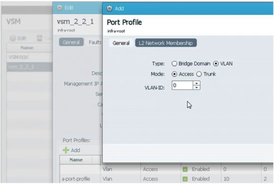 Port profile creation