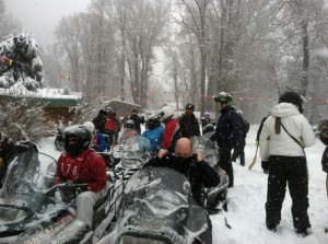 Snowmobiling at the 2012 Winter Sports Clinic