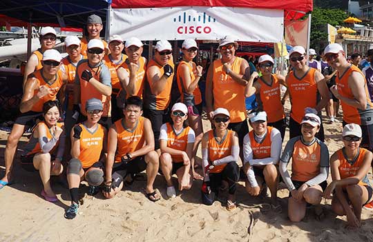 The Cisco Dragon Boat team