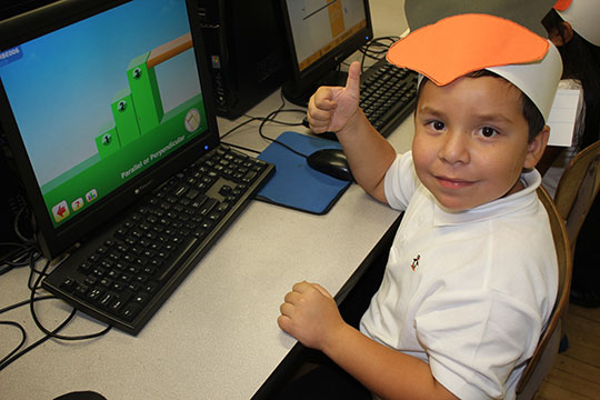A student uses the ST Math program. Photo: MIND Research Institute 