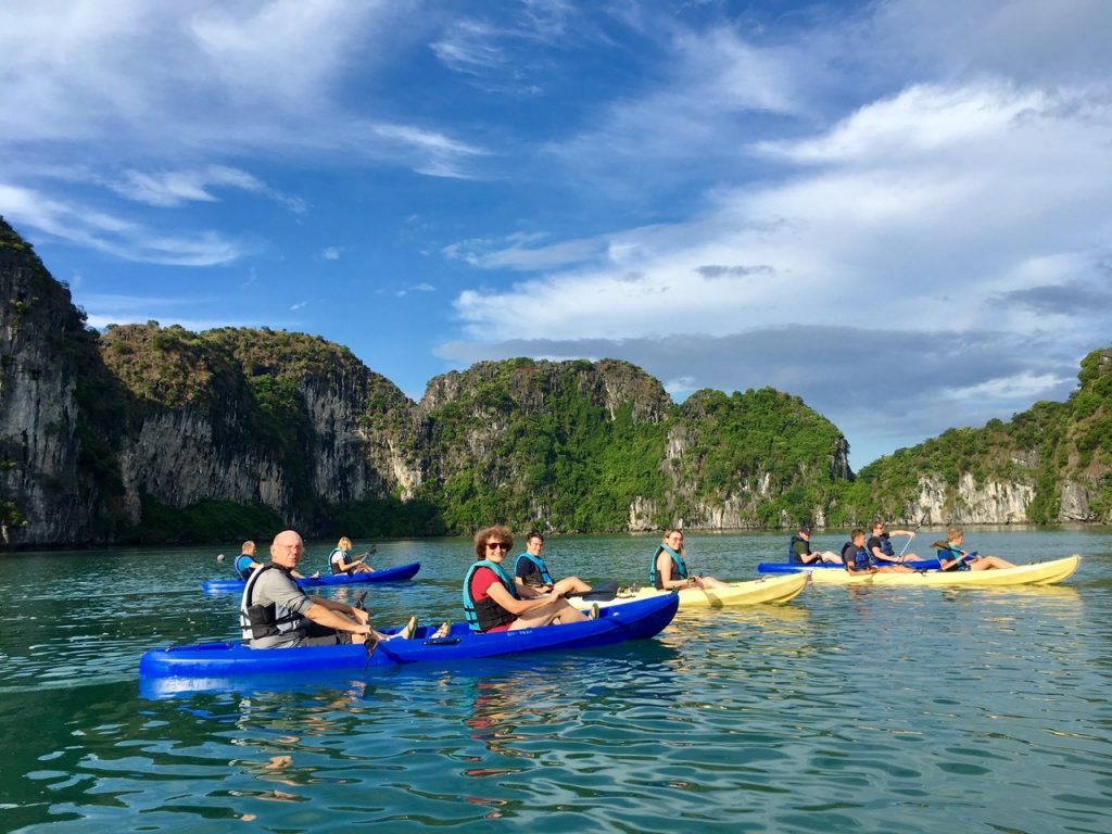 Chèo Kayak trên biển