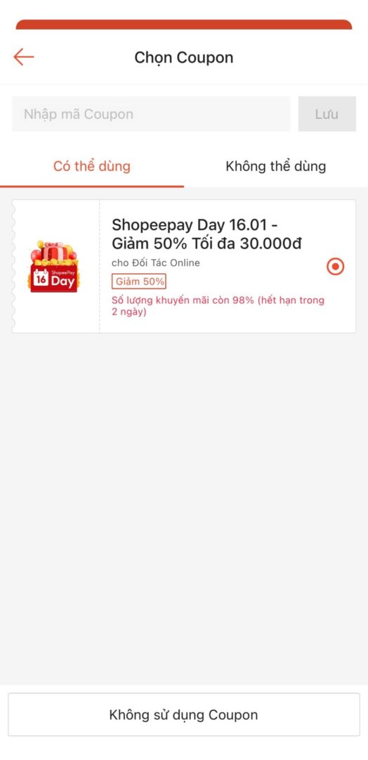 ShopeePay Day - Nhập mã ưu đãi ShopeePay