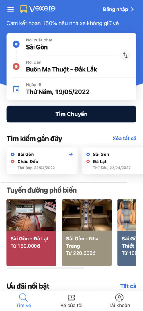 Đặt vé xe đi Buôn Ma Thuột