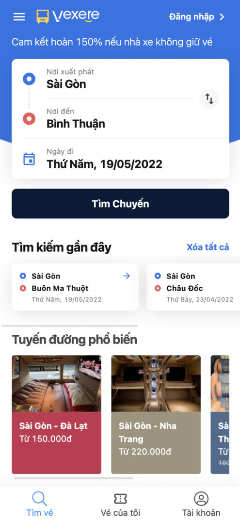 Đặt vé xe đi Bình Thuận