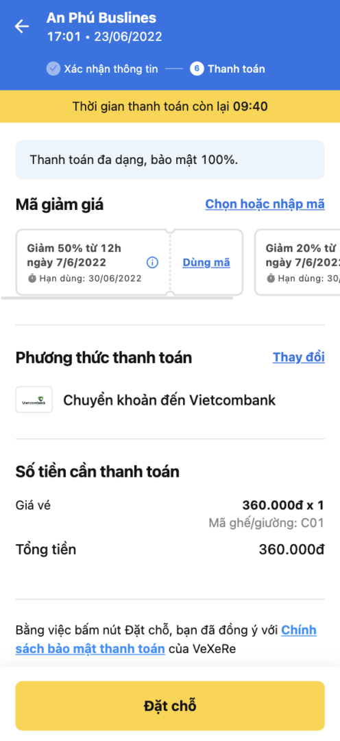 Đặt vé xe đi Quy Nhơn