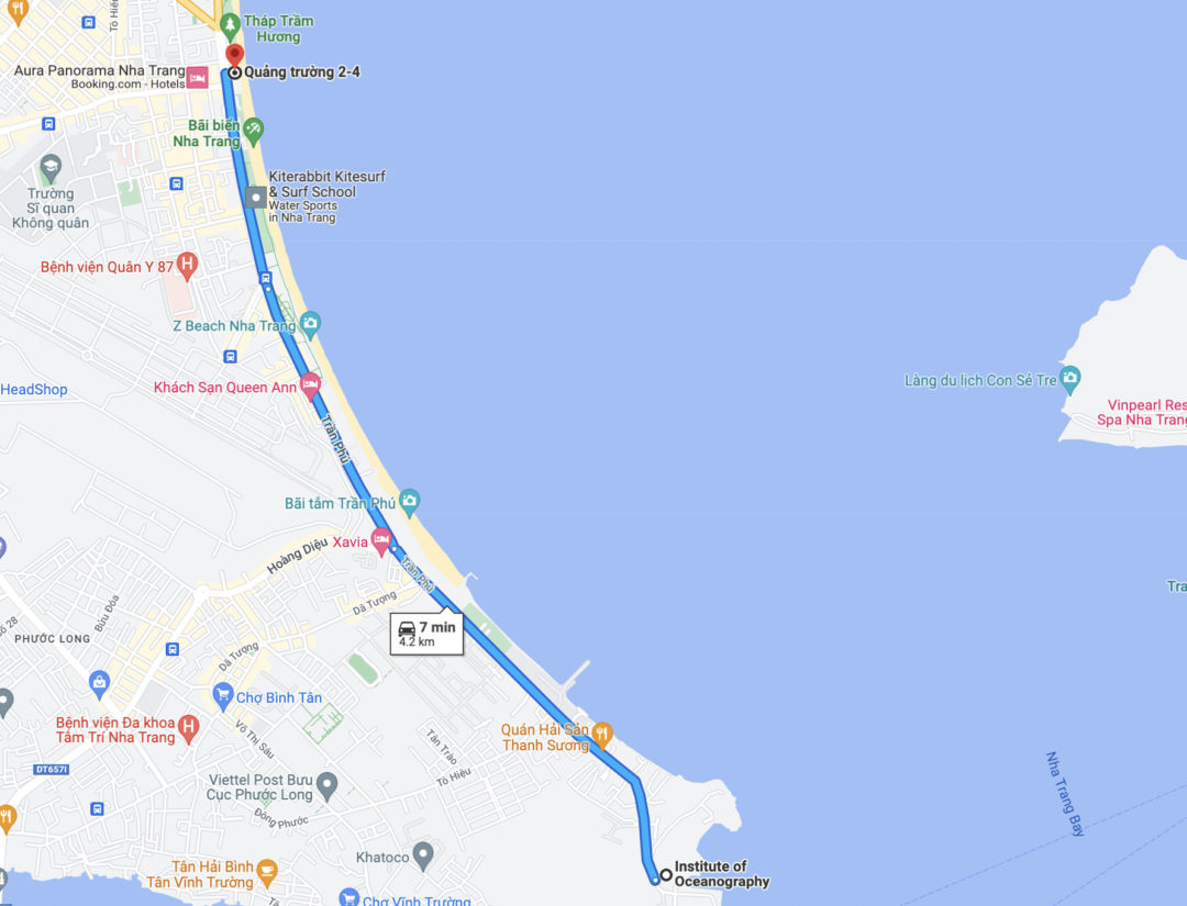 Địa chỉ Viện Hải Dương học Nha Trang