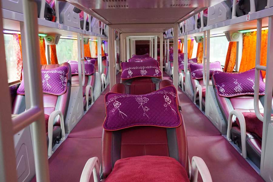 Nội thất xe giường nằm đi Sapa từ Hà Nội