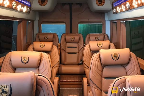 Nội thất xe limousine ghế ngồi đi Bình Thuận