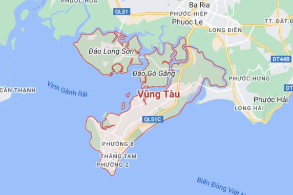 bản đồ thành phố vũng tàu