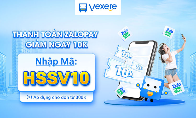 ưu đãi zalopay khi đặt vexere