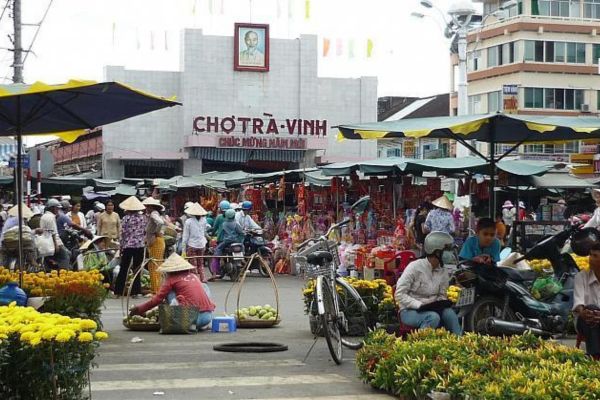 địa điểm du lịch trà vinh chợ trà vinh