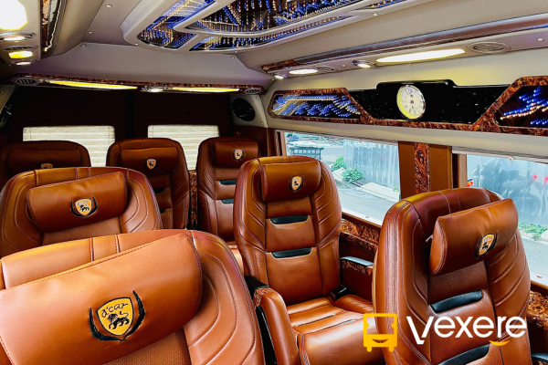 nội thất xe ghế ngồi 9 chỗ hoàng vũ limousine