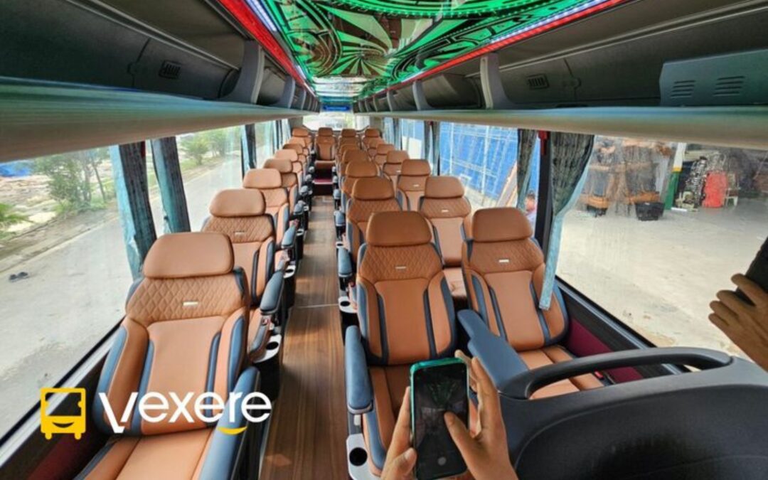 nội thất xe route hạ long limousine