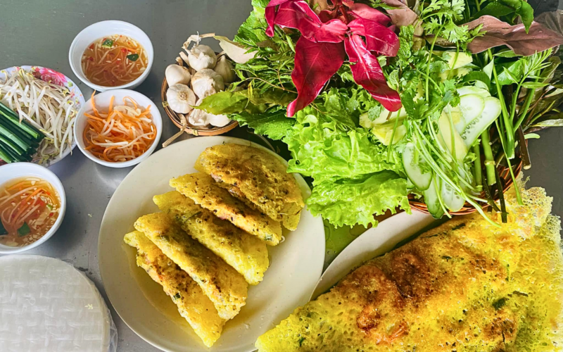 bánh xèo rau rừng tây ninh