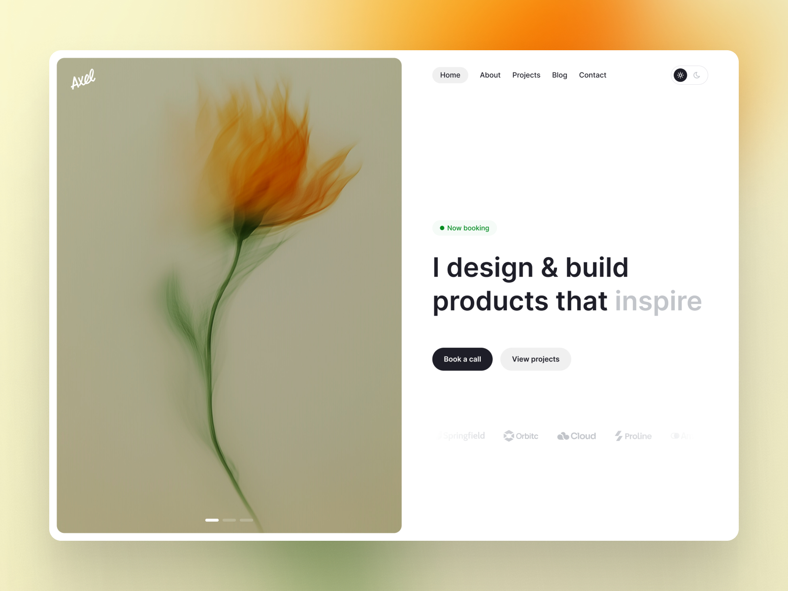 Axel — Portfolio & Personal Template
