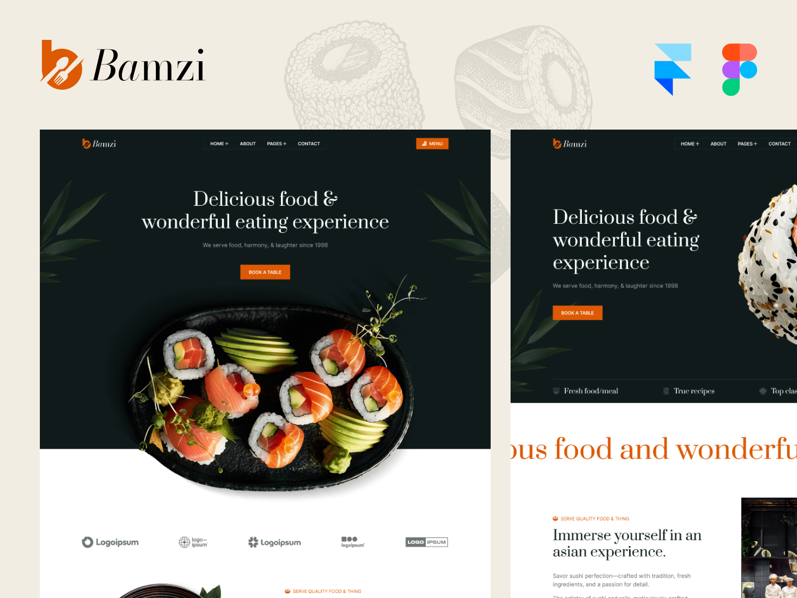 Bamzi — Restaurant Template